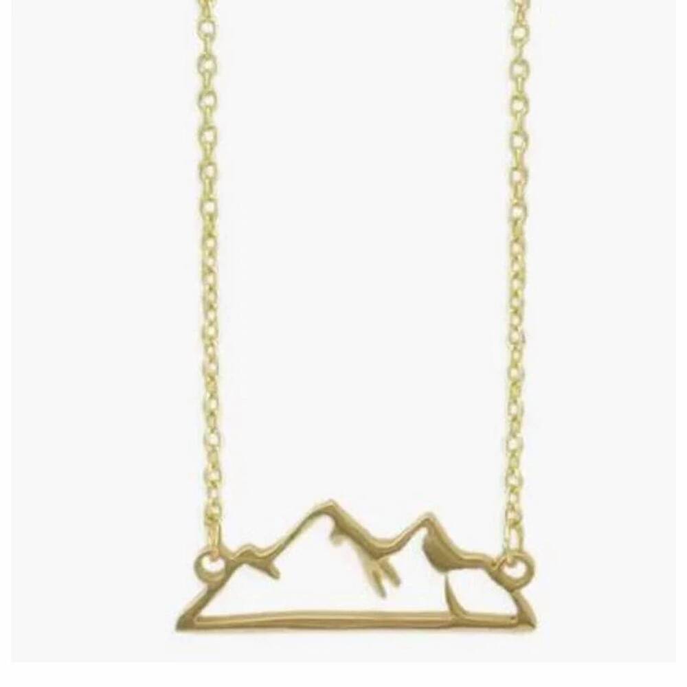 NEW ZAD women's mountain peak necklace in gold